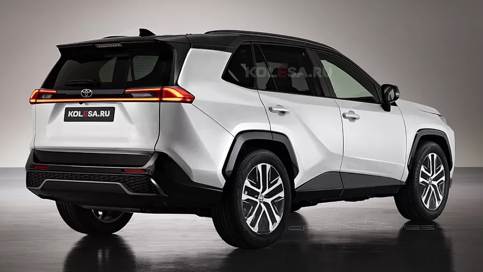 Toyota RAV4 deve ter lanternas interligadas — Foto: Kolesa/Reprodução