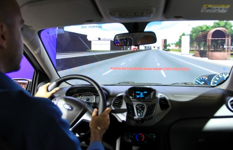 Simulador Ford Ka (Foto: Gustavo Maffei/Auto News Brasil) — Foto: Auto Esporte