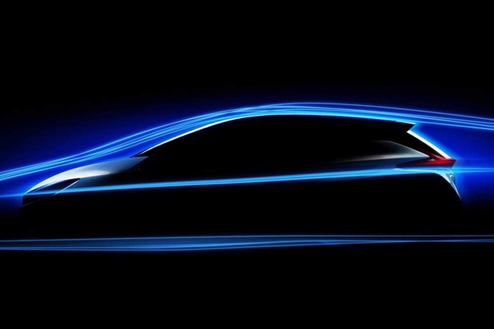 Novo teaser do Leaf mostra um pouco do perfil do carro (Foto: Divulgação) — Foto: Auto Esporte