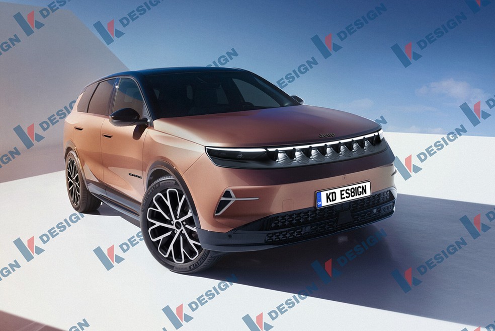 Projeção mostra como deve sera nova geração do Jeep Compass — Foto: Kleber Design