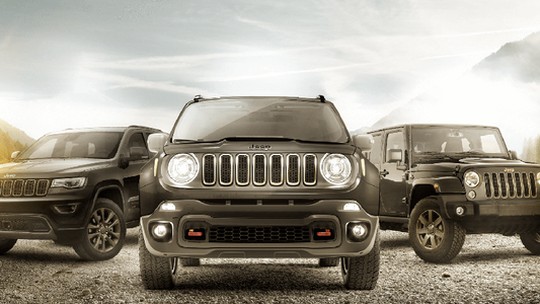 Renegade, Wrangler e Grand Cherokee ganham versões comemorativas pelos 75 anos da Jeep