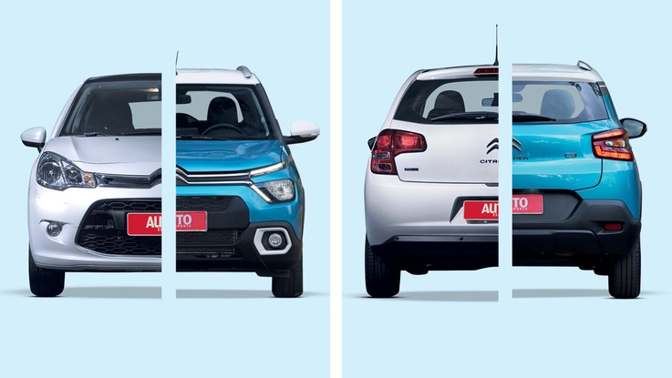  Eu era assim e fiquei assim - Citröen C3 - Esqueça o estilo "fofinho" dos C3 de gerações passadas.  O hatch compacto agora tem aspiração de ser SUV. Assim, a dianteira ficou mais alta e o capô é mais plano; chevrons típicos da Citroën se prolongam até os faróis /O formato de caixote permitiu ao C3 ter uma traseira alta. As linhas arredondadas também deram lugar a traços mais retos, que fazem o hatch da Citroën lembrar um Renault Kwid bombado 