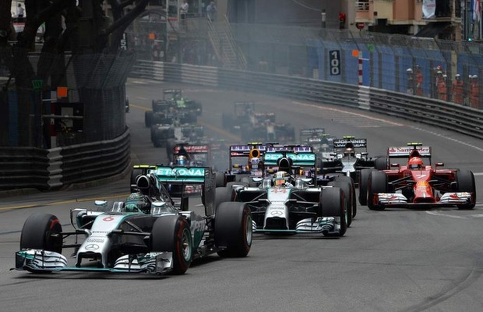 Largada do GP de Mônaco de 2014 (Foto: Divulgação) — Foto: Auto Esporte