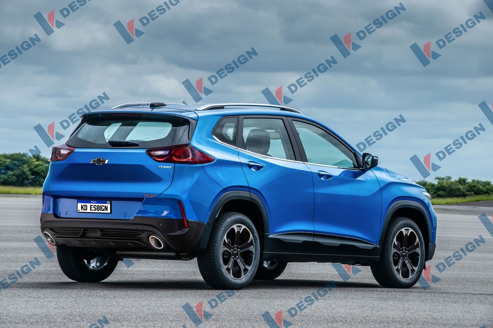 Projeção revela possível visual do Chevrolet Tracker 2026 — Foto: Kléber Silva/KDesignAG