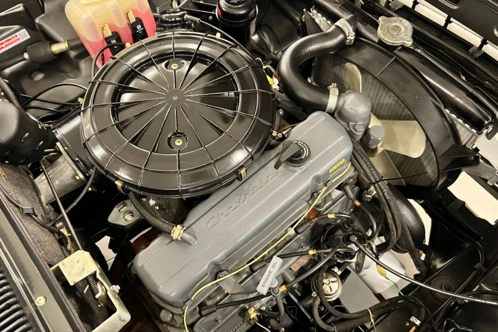 Chevrolet Caravan Comodoro SLE é equipado com motor 2.5 de quatro cilindros  — Foto: Reprodução