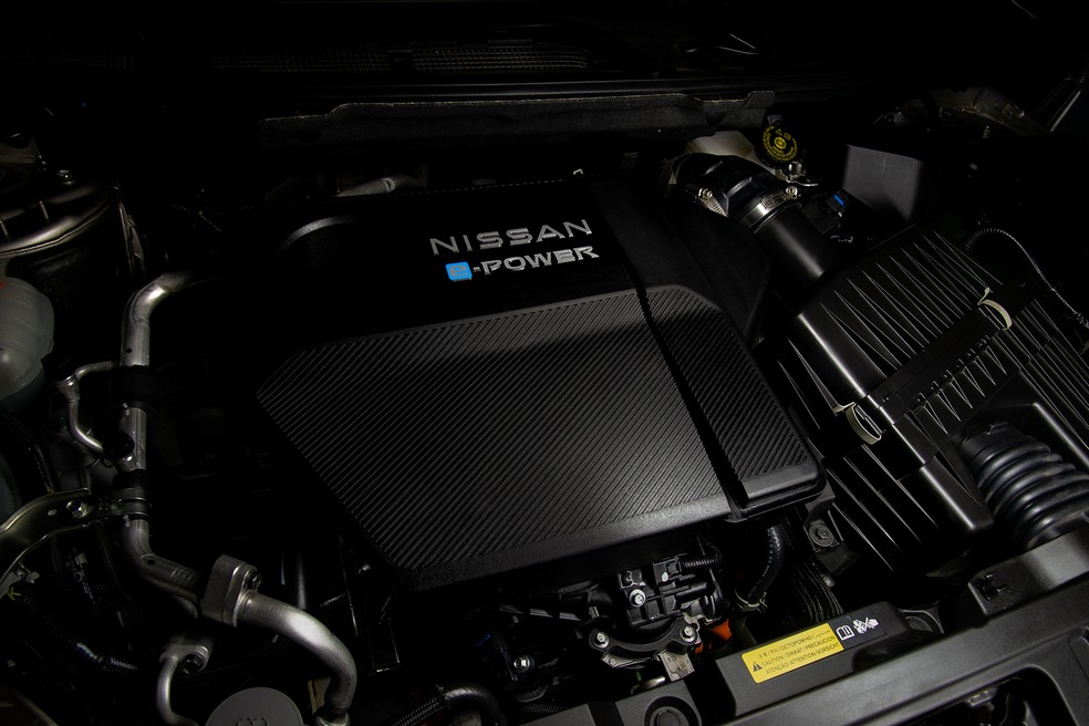 O complexo motor híbrido e-Power do Nissan X-Trail — Foto: Divulgação/Nissan