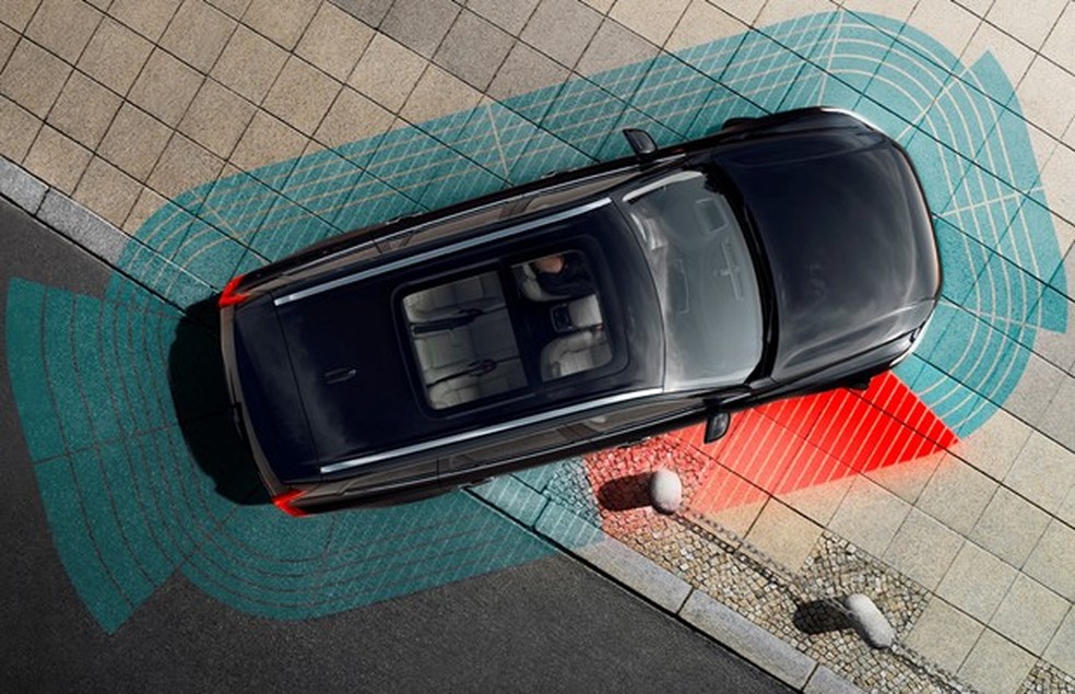 Sensor de ponto cego do Volvo XC90 (Foto: Divulgação) — Foto: Auto Esporte