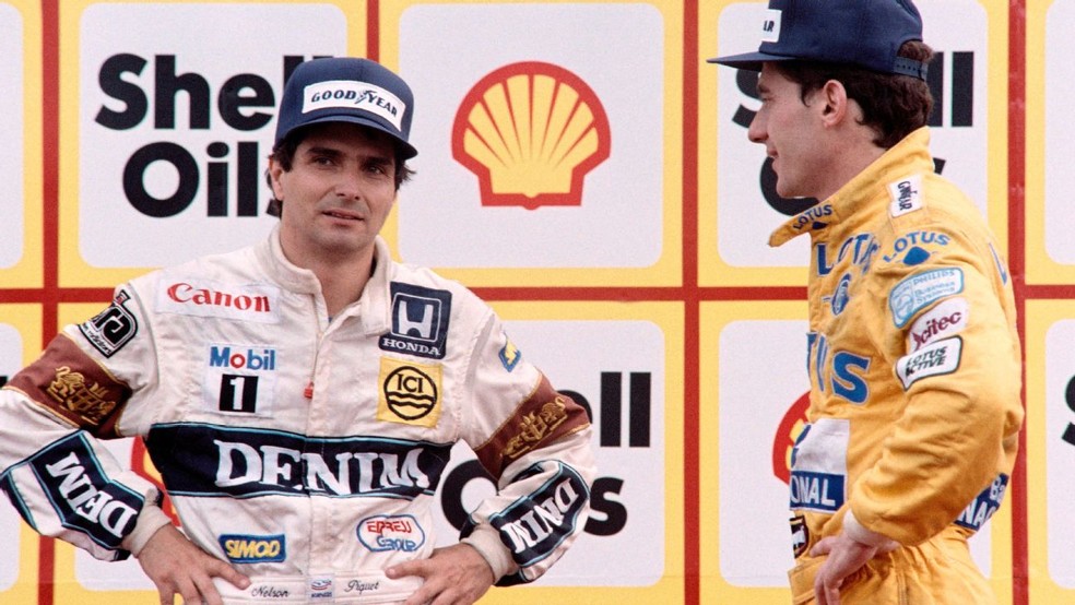 Nelson Piquet e Ayrton Senna chegaram a competir na F1 na mesma época — Foto: Getty Images