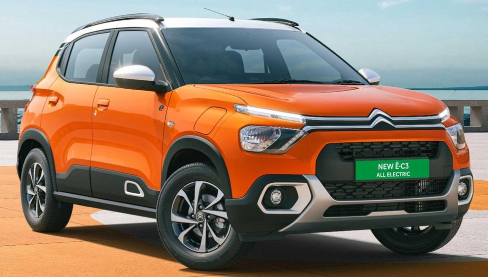 Citroën C3 elétrico já é vendido na Índia — Foto: Divulgação