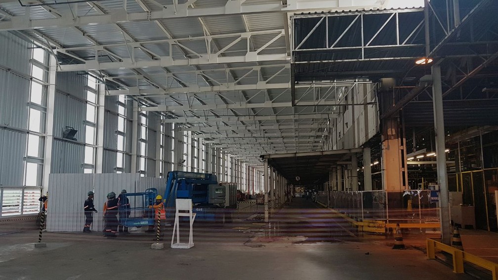 Obras de início da ampliação da fábrica da GM em São Caetano do Sul, SP, devem terminar dentro de 1 ano — Foto: Rafael Miotto/G1
