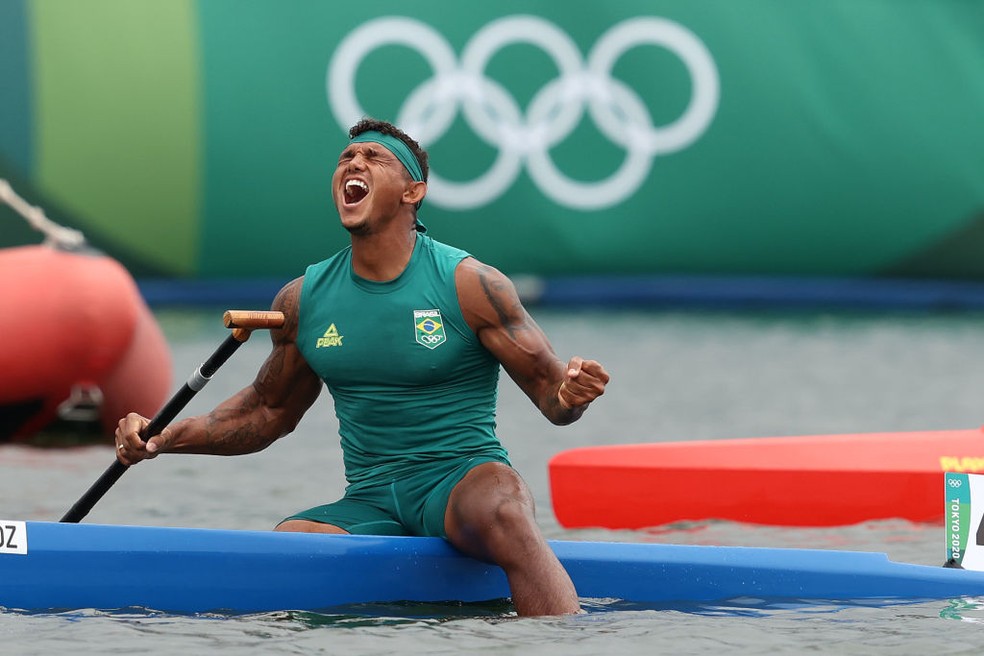 O único não europeu a ganhar medalha de ouro na canoagem em Olimpíada antes de Isaquias foi um canadense, em 1936, em Berlim — Foto: Getty Images 