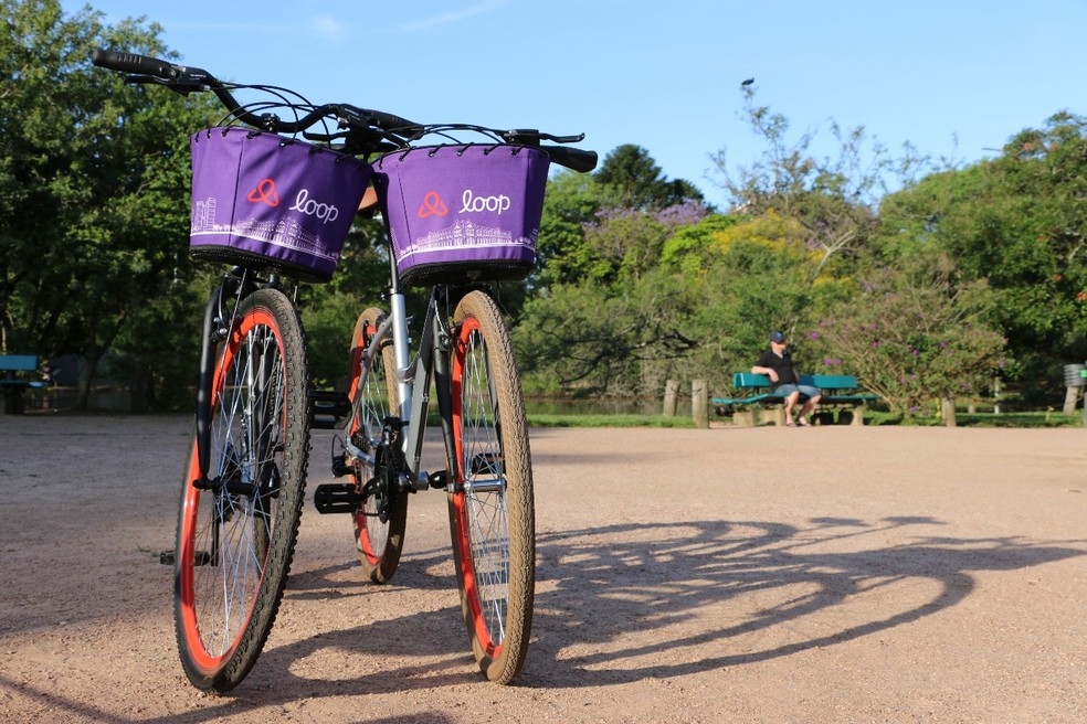 Bicicletas compartilhadas em Porto Alegre (RS) — Foto: Loop/Divulgação