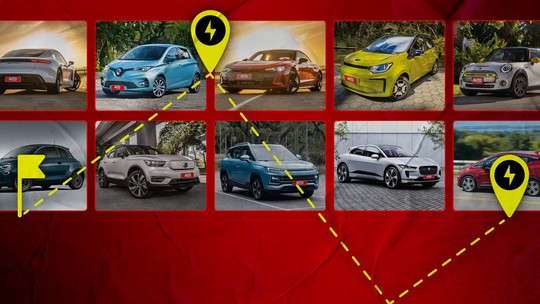 Qual carro elétrico vendido no Brasil tem mais autonomia? E qual roda menos?