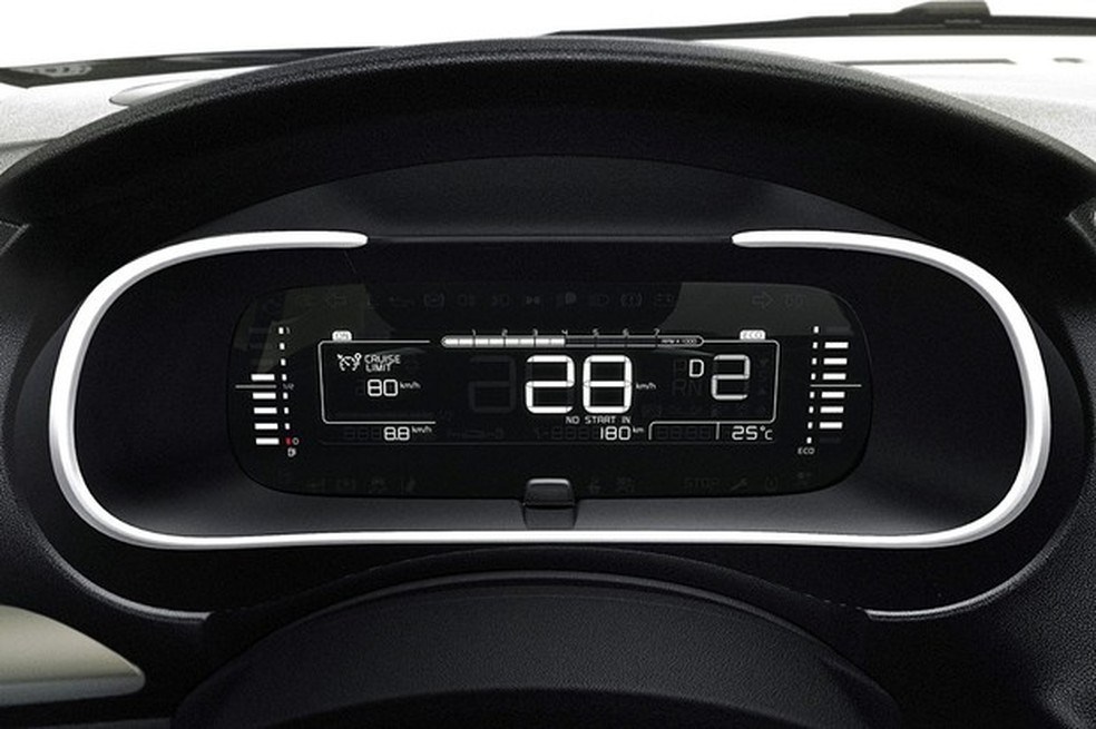 Citroën ainda não revelou o painel do Cactus brasileiro, mas já sabemos que o quadro de instrumentos digital será o mesmo do C4 Lounge (Foto: Divulgação) — Foto: Auto Esporte