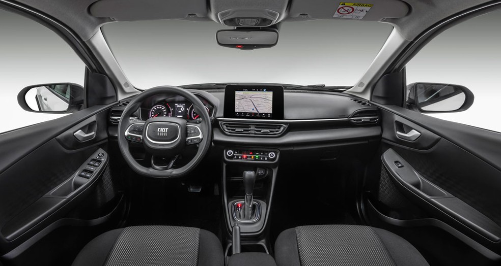 Revestimento dos bancos do Pulse Drive 1.3 automático é em tecido. — Foto: Divulgação