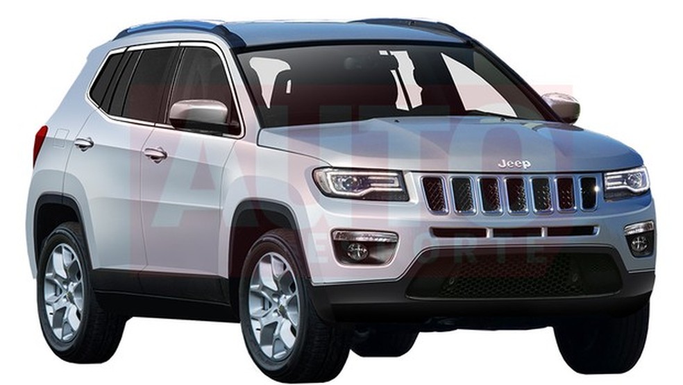 Projeção mostra como será o novo Jeep Compass nacional (Foto: Renato Aspromonte/Auto News Brasil) — Foto: Auto Esporte