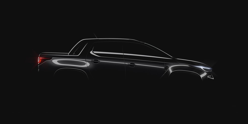 Fiat revela primeira imagem da nova Strada — Foto: Divulgação/Fiat