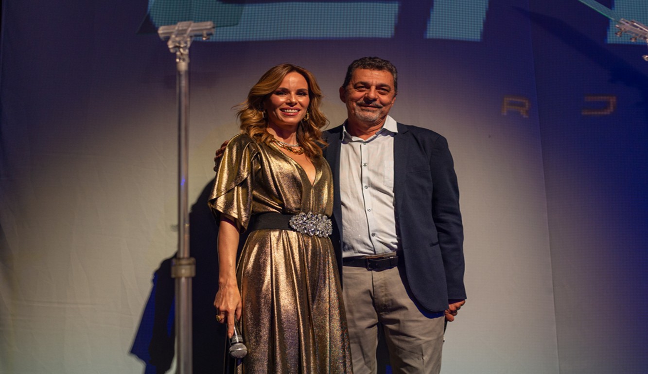 Apresentadora e atriz Ana Furtado e o CEO do Grupo Fit, Jorge Monteiro — Foto: Milene Venter