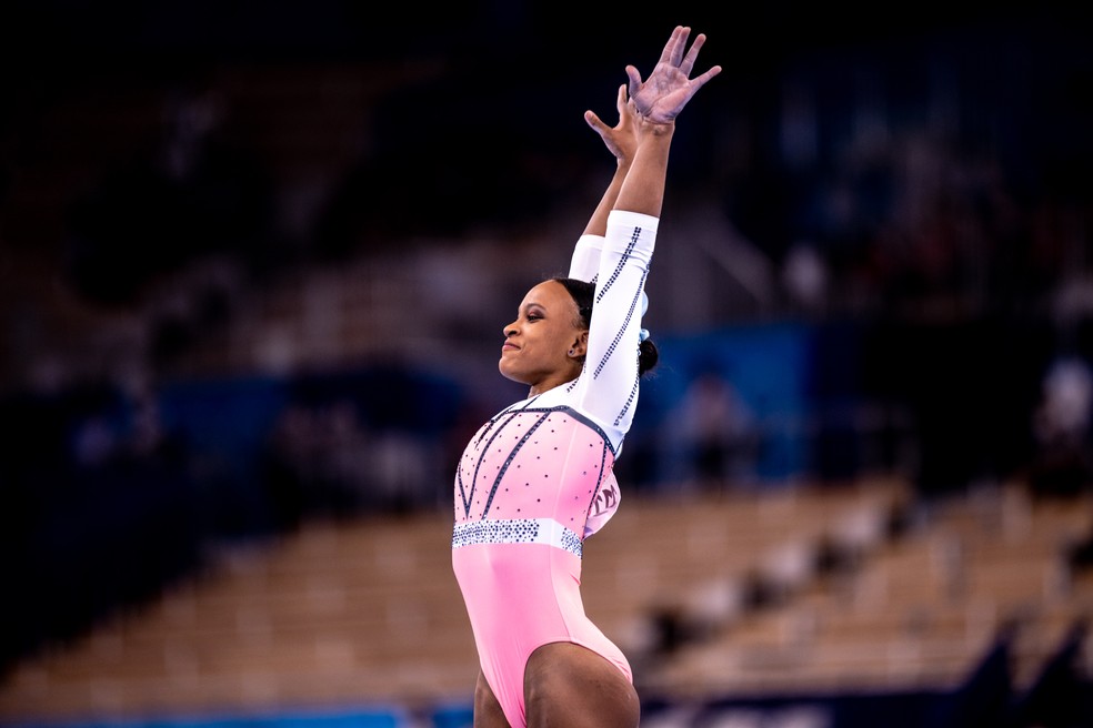 Rebeca Andrade participou da Olimpíada de Tóquio e ganhou duas medalhas — Foto: Divulgação/COB