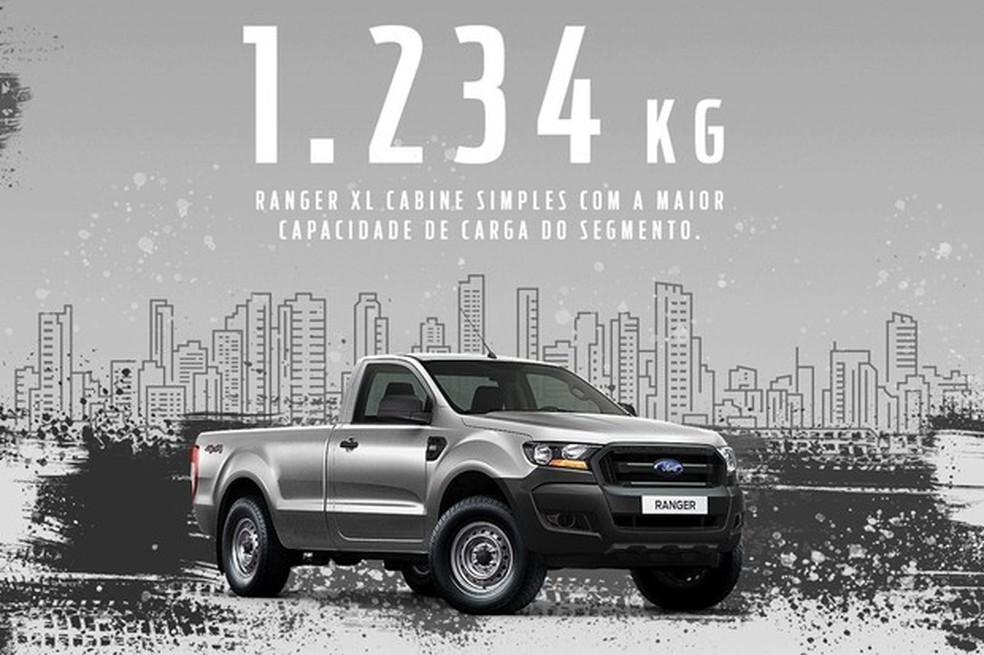 Ranger XL terá maior capacidade de carga da categoria (Foto: Divulgação) — Foto: Auto Esporte