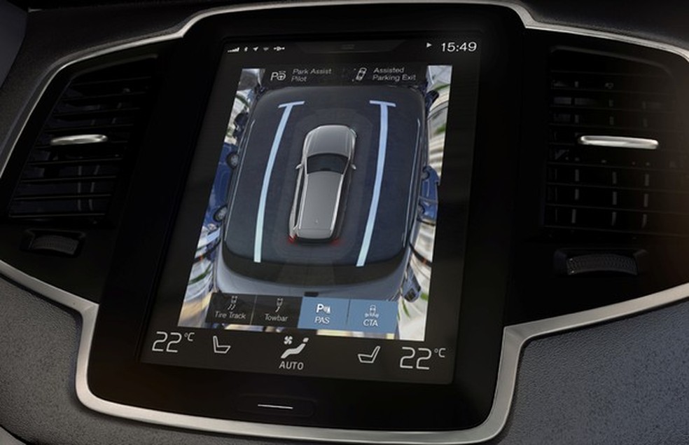 Sistema de câmeras 360 graus do Volvo XC90 (Foto: Divulgação) — Foto: Auto Esporte