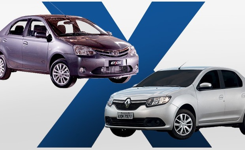 Toyota Etios ou Renault Logan: qual sedã comprar? (Foto: Auto News Brasil) — Foto: Auto Esporte
