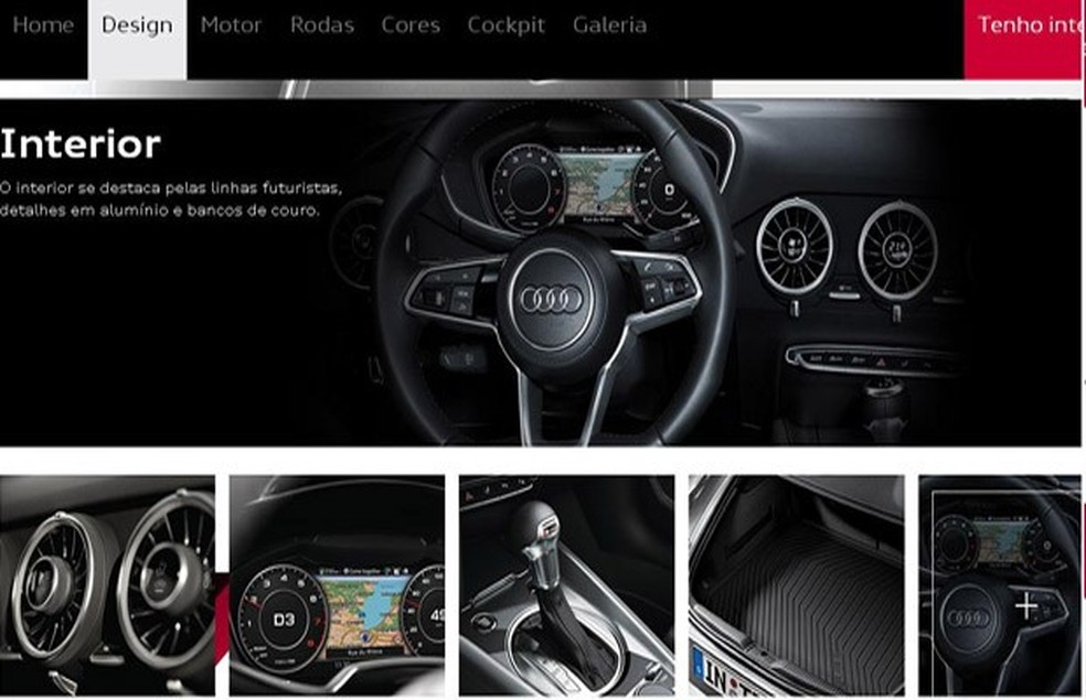 Site exclusivo no Brasil do Audi TT (Foto: Divulgação) — Foto: Auto Esporte