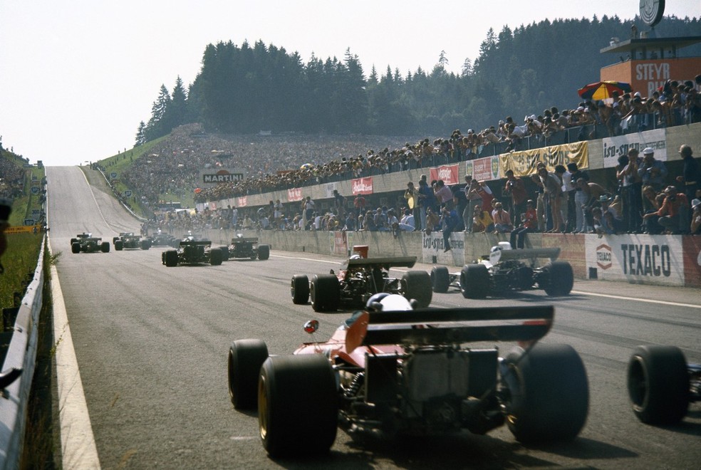 Fittipaldi venceu o GP da Áustria da F1 de 1972 — Foto: Reprodução / Reddit