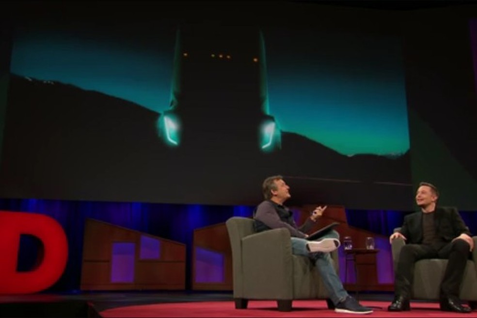 Tesla revela primeira imagem de futuro caminhão elétrico (Foto: Reprodução) — Foto: Auto Esporte