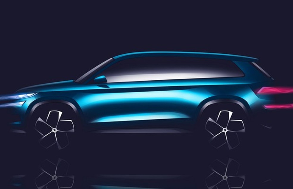Desenho do Skoda VisionS conceito (Foto: Divulgação) — Foto: Auto Esporte