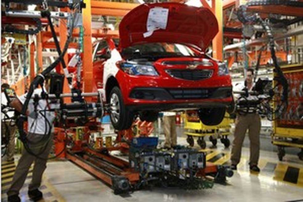 Linha de produção do Chevrolet Onix (Foto: Divulgação) — Foto: Auto Esporte