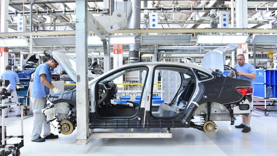 Volkswagen Virtus linha de produção