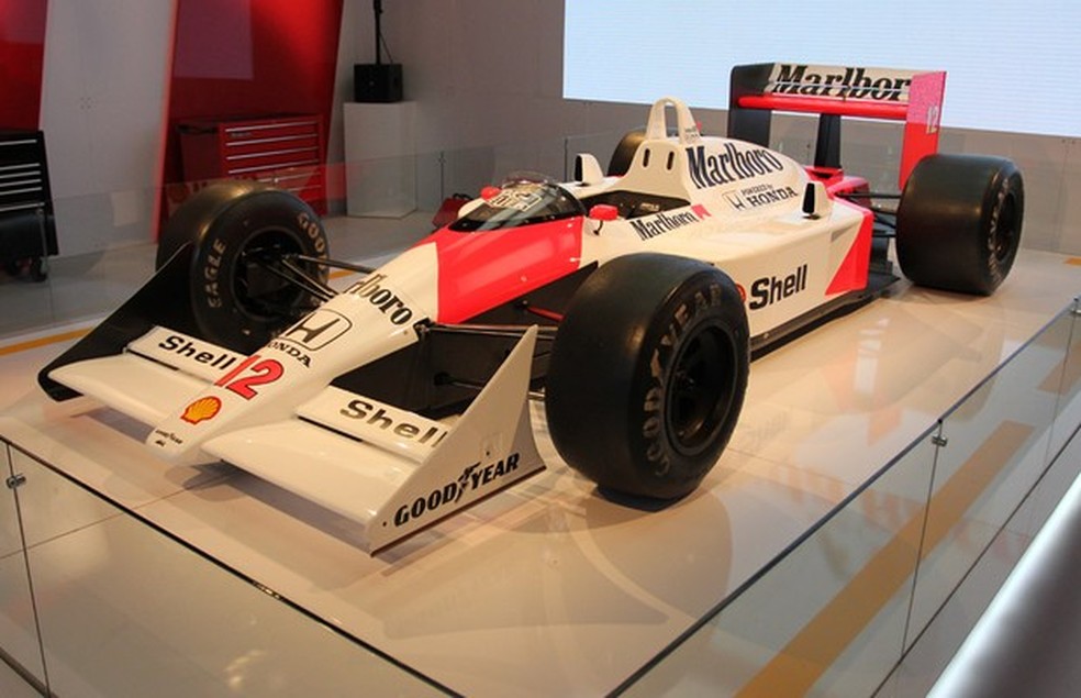 McLaren MP4/4, modelo do primeiro título de Senna na F1, é o carro que inspirou o kit da Lego (Foto: Gustavo Maffei/ Auto News Brasil) — Foto: Auto Esporte
