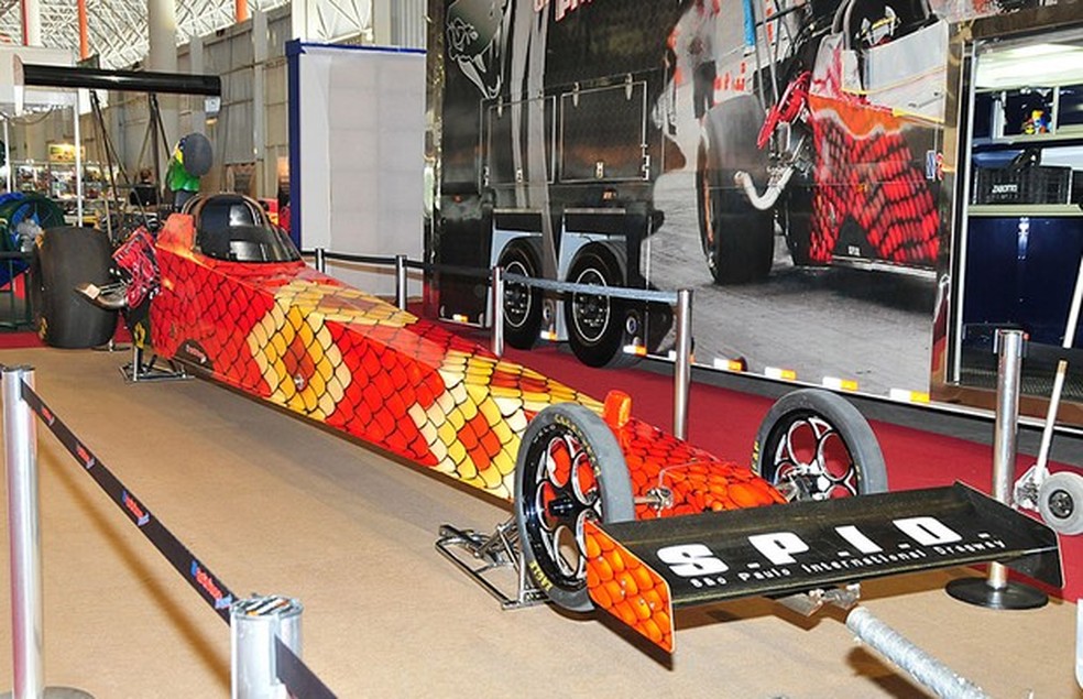 Dragster A-Fuel 288 no AutoEsporte ExpoShow (Foto: Oswaldo Palermo / Auto News Brasil) — Foto: Auto Esporte