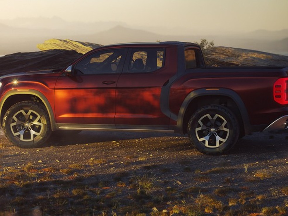 Volkswagen revela conceito Atlas Tanoak que dará origem a nova picape da marca (Foto: Divulgação) — Foto: Auto Esporte