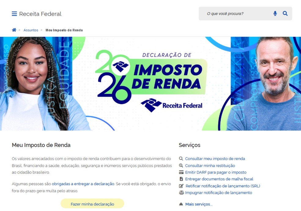"Meu Imposto de Renda" — Foto: Foto: Gov.br