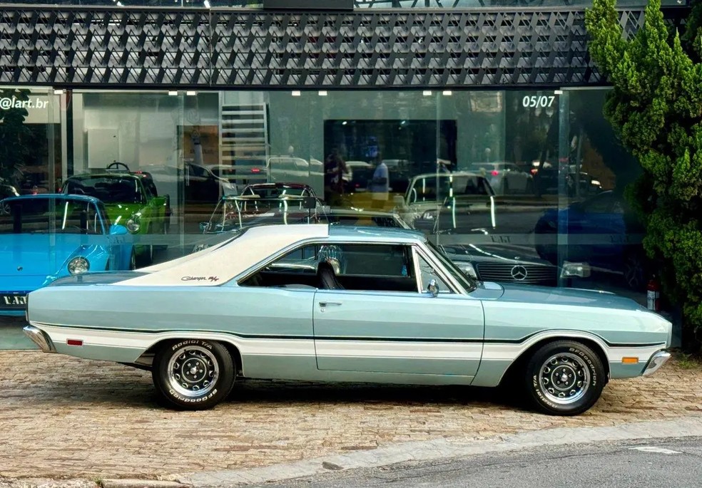 Dodge Charger R/T recebeu o título de "carro mais rápido do Brasil" na primeira metade da década de 1970 — Foto: Reprodução/L'Art