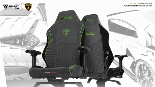 Cadeiras gamers da Lamborghini feitas de fibra de carbono e alcantara chegam em 2022