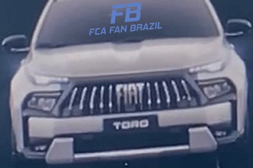 Dianteira da nova Fiat Toro 2026