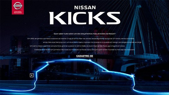 Nissan Kicks já aparece em site oficial
