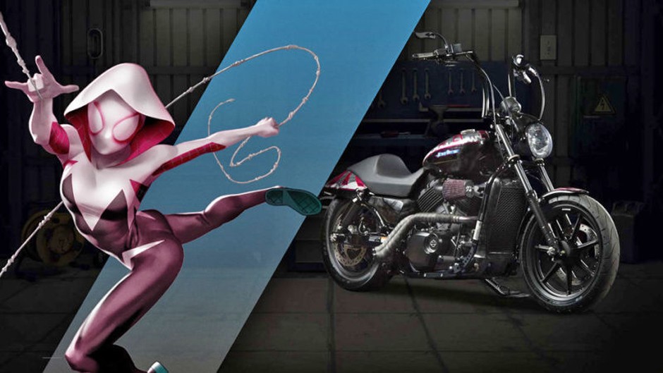 Spider-Gwen - Harley-Davidson Street 500, a.k.a. Vigilance