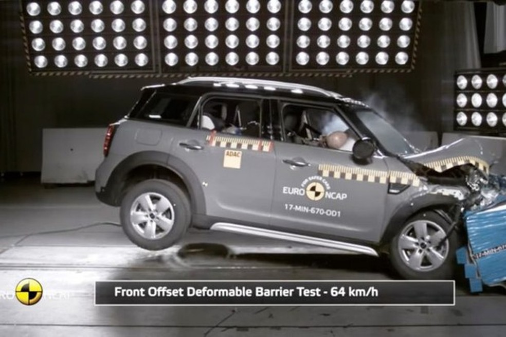 Mini Countryman 2017 passa por crash test do Euro NCAP (Foto: Euro NCAP) — Foto: Auto Esporte