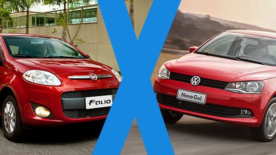 Jogo rápido: Volkswagen Gol 1.0 
x Fiat Palio 1.0