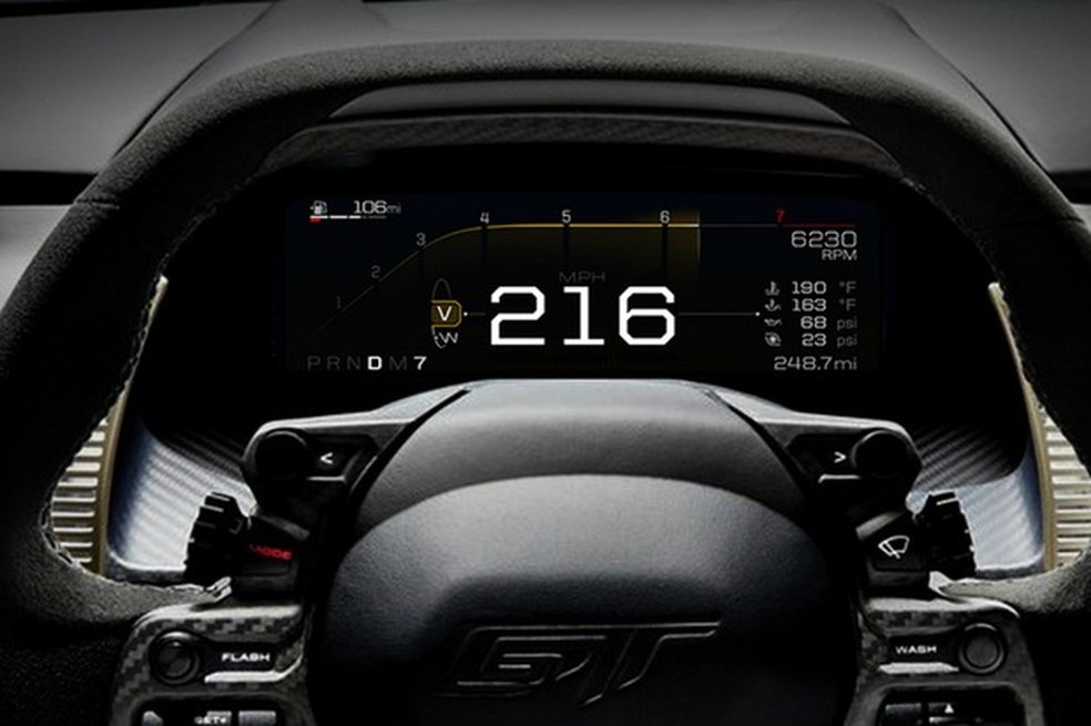 Quadro de instrumentos no modo V-Max (Foto: Divulgação) — Foto: Auto Esporte