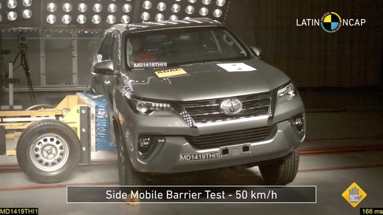 Toyota Hilux leva 5 estrelas em teste de colisão do Latin NCap; Nissan Frontier fica com 4