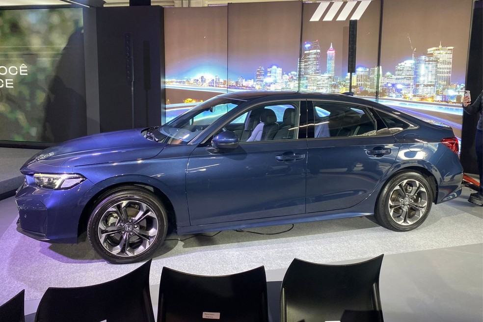 Conjunto mecânico do Honda Civic 2026 não sofreu nenhuma mudança  — Foto: Gabriely Rodrigues/Autoesporte