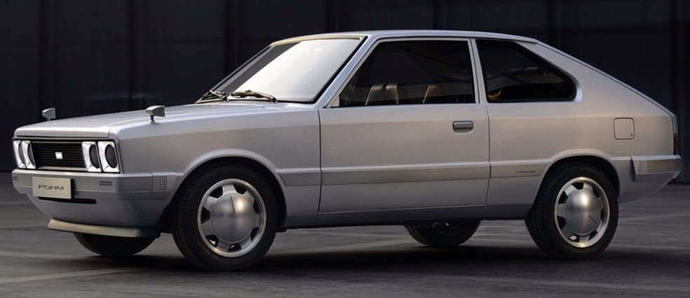 O visual retrô do conceito é idêntico ao Pony original (e o nosso Passat) — Foto: Divulgação