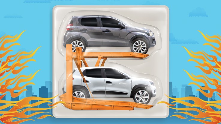 comparativo Renault Kwid e Fiat Mobi
