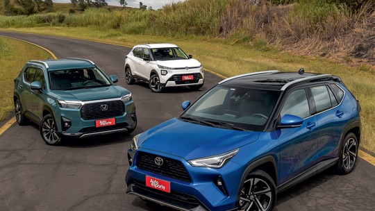 Toyota Yaris Cross enfrenta Honda WR-V e Nissan Kait; qual SUV é o melhor?