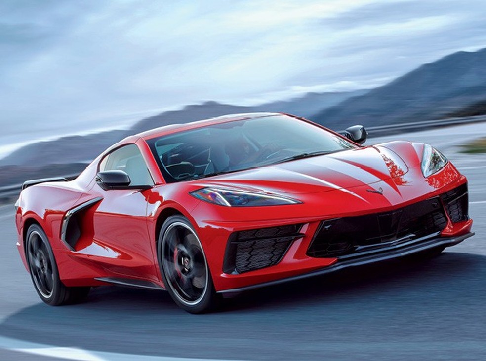 O novo Corvette C8 é o primeiro da história com motor central-traseiro (Foto: Divulgação) — Foto: Auto Esporte